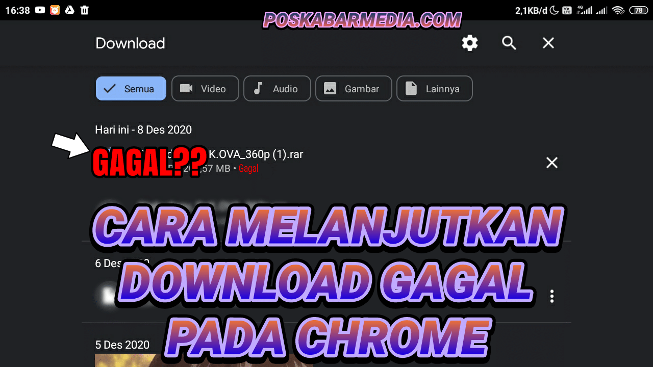 Download Gagal Pada Chrome