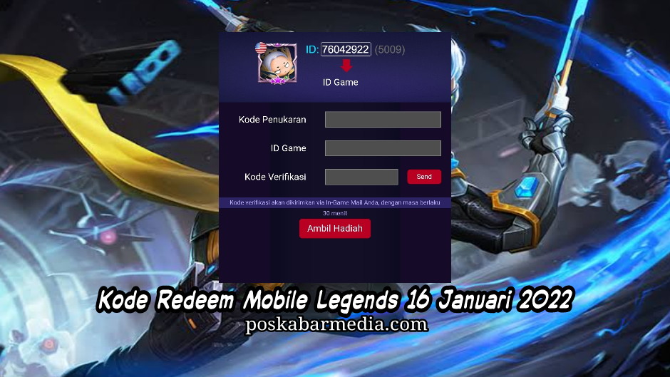 Kode Redeem Mobile Legends 16 Januari 2022